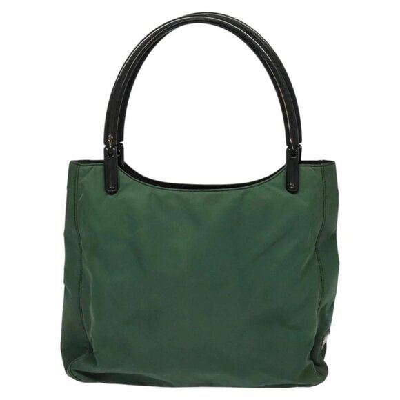 PRADA Shoulder Bag Nylon Plastic Green Silver - Picture 3 of 16